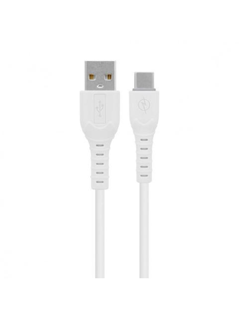 BROBOTIX CARGADOR DE PARED 6001318 5V 1X USB-A BLANCO - INCLUYE CABLE USB A - USB C