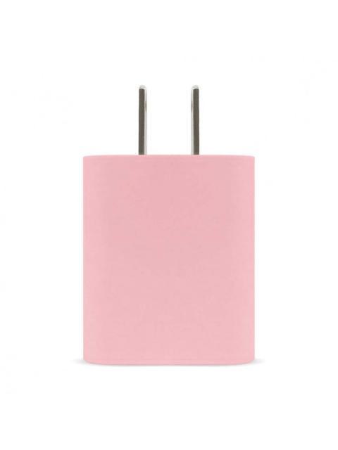 BROBOTIX CARGADOR DE PARED 6001332 5V 1X USB-A ROSA - INCLUYE CABLE USB A - USB C