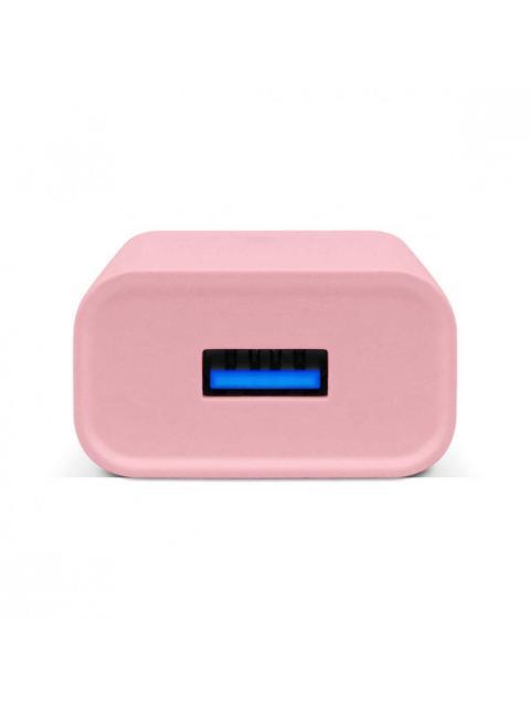 BROBOTIX CARGADOR DE PARED 6001363 5V 1X USB-A ROSA - INCLUYE CABLE USB A - LIGHTNING