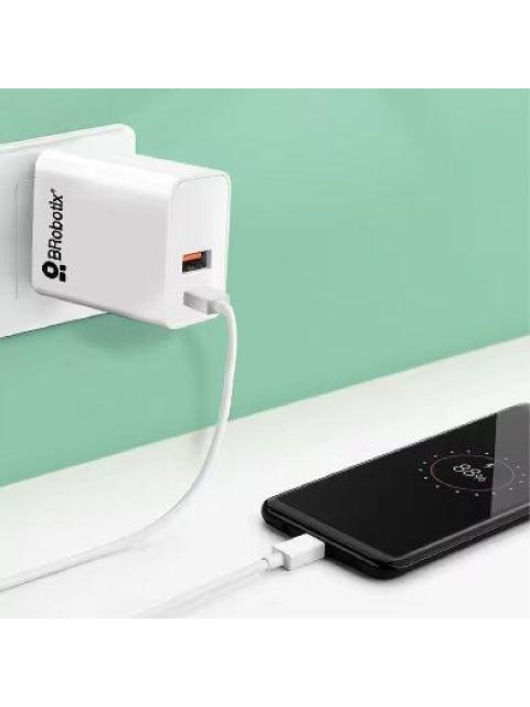BROBOTIX CARGADOR DE PARED 6005552 38W 1X USB-C 1X USB-A BLANCO