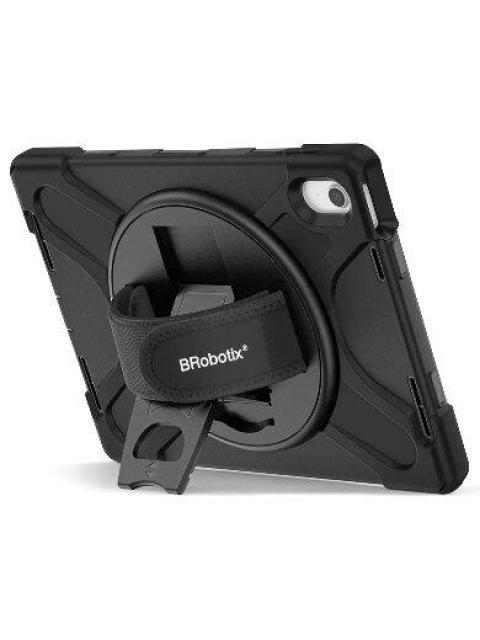 BROBOTIX FUNDA USO RUDO CON CORREA Y GIRO 360° PARA IPAD 10.9-10.ª GENERACION NEGRO