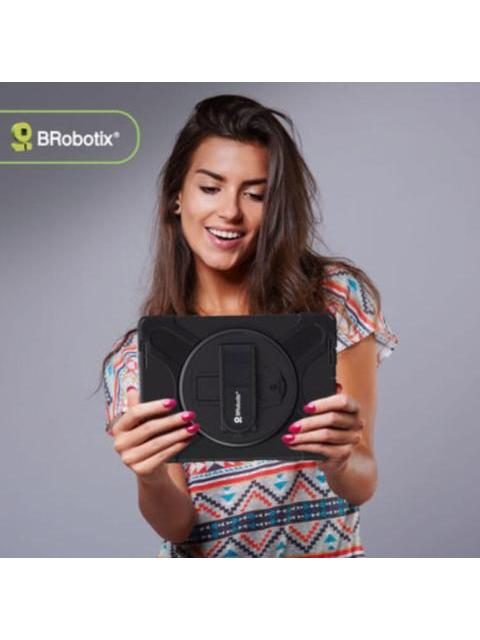 BROBOTIX FUNDA USO RUDO CON CORREA Y GIRO 360° PARA IPAD 10.9-10.ª GENERACION NEGRO