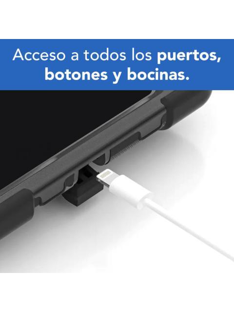 BROBOTIX FUNDA DE USO RUDO CON CORREA Y GIRO 360° PARA IPAD MINI 8.3 6TA GENERACION NEGRO