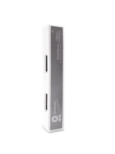 BROBOTIX HUB USB 2.0 - 4 PUERTOS USB 1.1-USB 2.0 480MBIT-S PLATA
