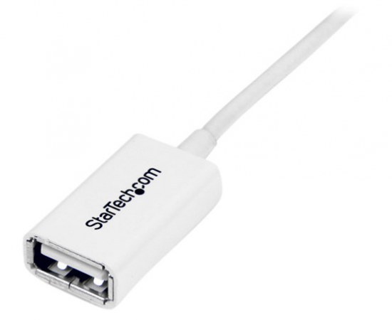 STARTECH  CABLE USB 2.0 A MACHO - USB A HEMBRA 1 METRO BLANCO