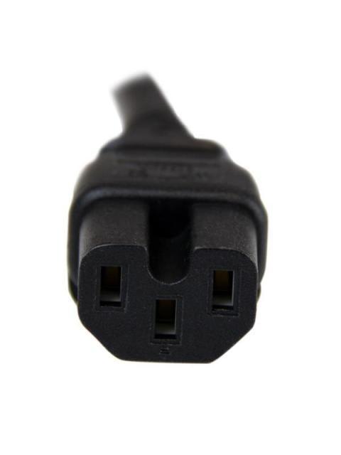 STARTECH  CABLE DE PODER NEMA 5-15P MACHO - C15 MACHO 2.4 METROS NEGRO