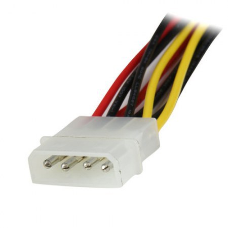 STARTECH  CABLE SATA RECTO 4-PIN MOLEX MACHO - 2X SATA 15-PIN HEMBRA 30CM