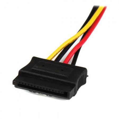 STARTECH  CABLE SATA RECTO 4-PIN MOLEX MACHO - 2X SATA 15-PIN HEMBRA 30CM