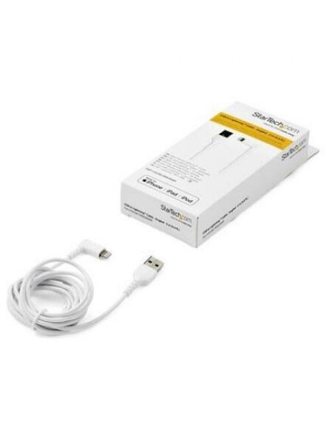 STARTECH  CABLE DE CARGA CERTIFICADO MFI USB A MACHO - LIGHTNING MACHO 2 METROS BLANCO PARA IPOD-IPHONE-IPAD