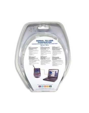 MANHATTAN ADAPTADOR USB A - SERIAL RS-232 0.45 METROS TRANSPARENTE
