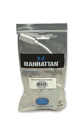 MANHATTAN ADAPTADOR MINI-DISPLAYPORT 1.2 MACHO - VGA HEMBRA 1080P 17CM BLANCO