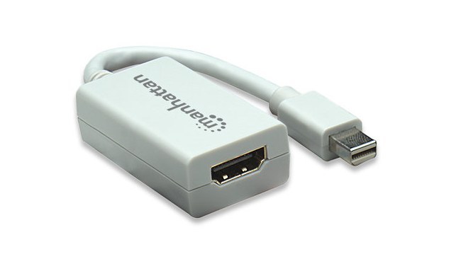 MANHATTAN MINI ADAPTADOR HDMI HEMBRA - MINI DISPLAYPORT 1.2 MACHO 17CM BLANCO