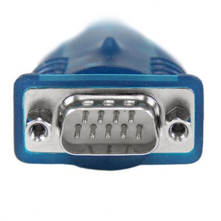 STARTECH  CABLE ADAPTADOR USB 2.0 A MACHO - RS-232 DE 1 PUERTO SERIAL DB9 MACHO 43CM AZUL-PLATA