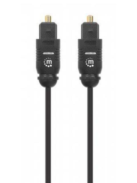 CABLE AUDIO MANHATTAN TOSLINK MACHO - MACHO AUX 3.0M NEGRO 356084