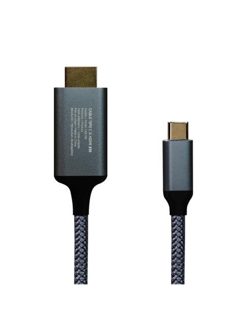 CABLE CONVERTIDOR VORAGO CAB310 TIPO C A HDMI 4K 1.8M