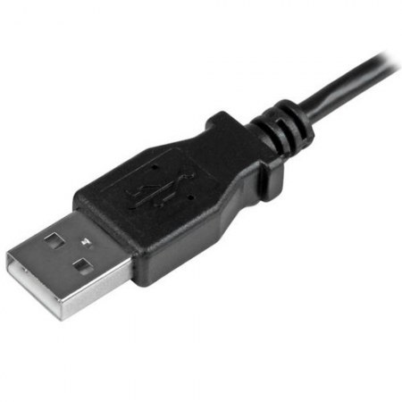STARTECH  CABLE MICRO USB CON ANGULO IZQUIERDO 2 METROS NEGRO