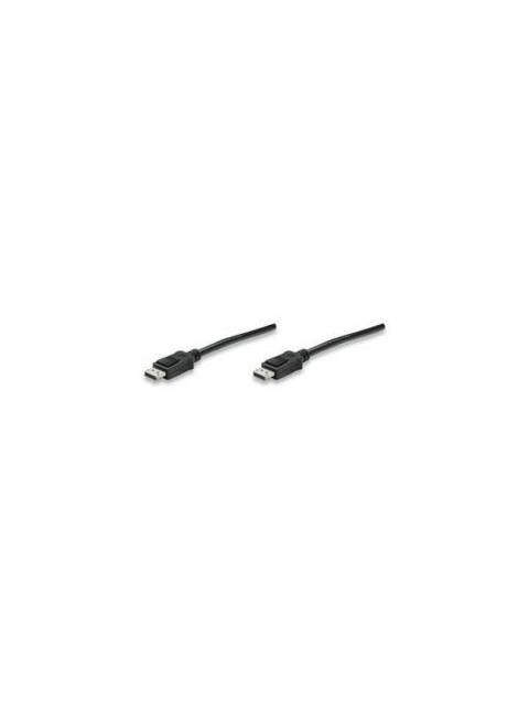 MANHATTAN CABLE DISPLAYPORT 1.2 MACHO - DISPLAYPORT 1.2 MACHO 4K 60HZ 3 METROS NEGRO