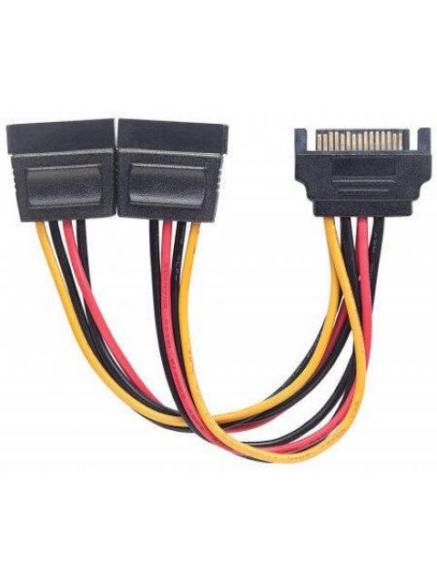 MANHATTAN CABLE SATA HEMBRA - 2X SATA MACHO 15CM