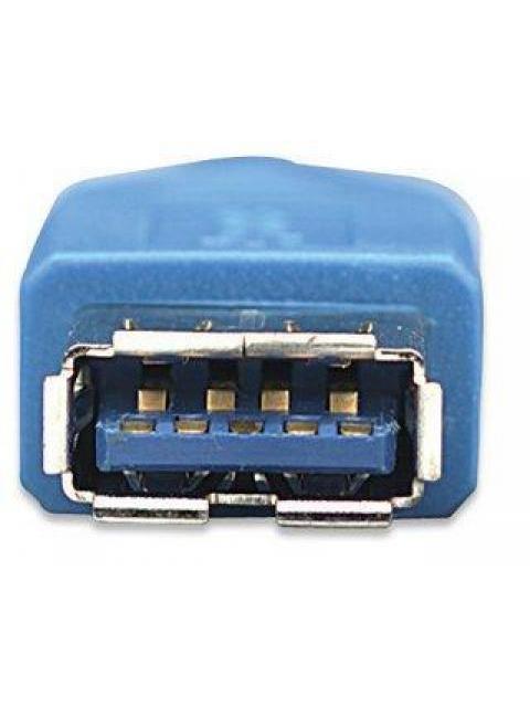 MANHATTAN CABLE USB MACHO - USB HEMBRA 2 METROS AZUL