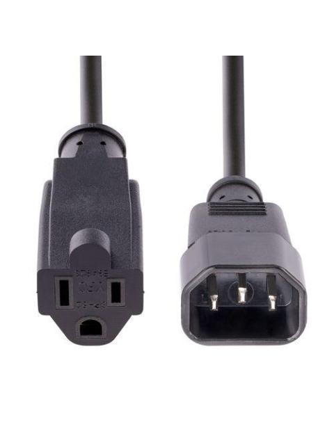 CABLE DE PODER STARTECH 1M C14 MACHO - NEMA 5-1R 125V NEGRO 1415R-3F-POWER-CORD