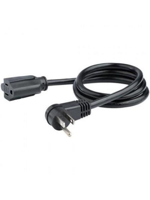 STARTECH  CABLE DE PODER ACODADO NEMA 5-15P MACHO - NEMA 5-15R ACOPLADOR HEMBRA 90CM NEGRO