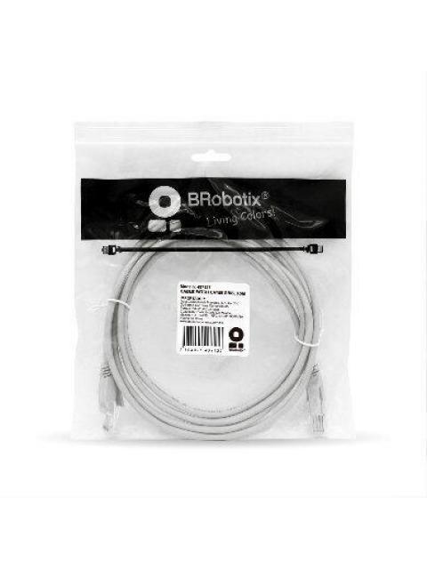 BROBOTIX CABLE PATCH CAT5E UTP RJ-45 MACHO - RJ-45 MACHO 50CM GRIS