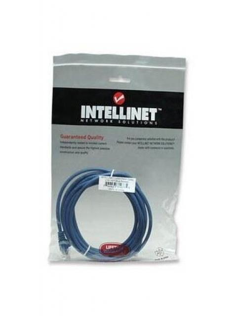 INTELLINET CABLE PATCH CAT5E UTP 100% COBRE RJ-45 MACHO - RJ-45 MACHO 3 METROS AZUL