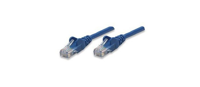INTELLINET CABLE PATCH CAT5E UTP 100% COBRE RJ-45 MACHO - RJ-45 MACHO 50CM AZUL