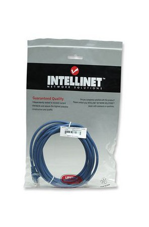 INTELLINET CABLE PATCH CAT5E UTP 100% COBRE RJ-45 MACHO - RJ-45 MACHO 1 METRO AZUL