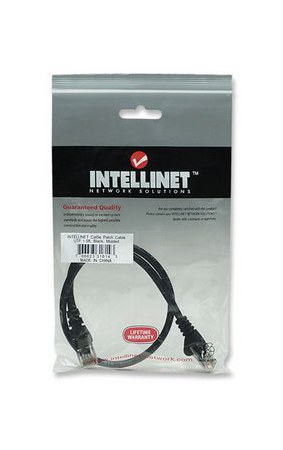 INTELLINET CABLE PATCH CAT5E UTP 100% COBRE RJ-45 MACHO - RJ-45 MACHO 50CM NEGRO