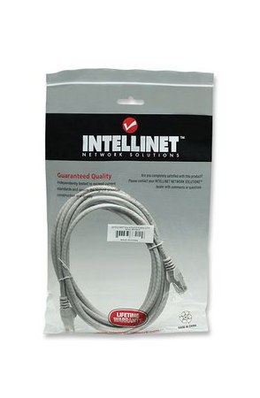 INTELLINET CABLE PATCH CAT6 UTP 100% COBRE RJ-45 MACHO - RJ-45 MACHO 1 METRO GRIS