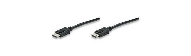 MANHATTAN CABLE DE VIDEO DISPLAYPORT 1.2 MACHO - DISPLAYPORT 1.2 MACHO 4K 60HZ 2 METROS NEGRO
