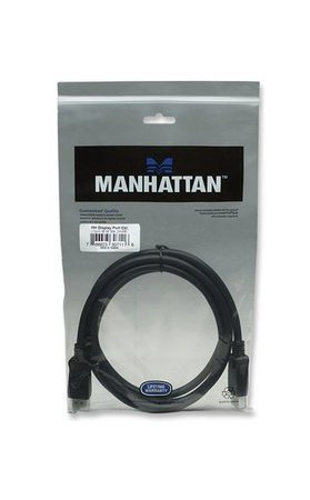 MANHATTAN CABLE DE VIDEO DISPLAYPORT 1.2 MACHO - DISPLAYPORT 1.2 MACHO 4K 60HZ 2 METROS NEGRO