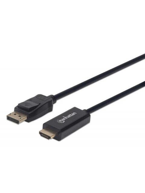 MANHATTAN CABLE DISPLAYPORT 1.1 MACHO - HDMI MACHO 1080P 1.8 METROS NEGRO