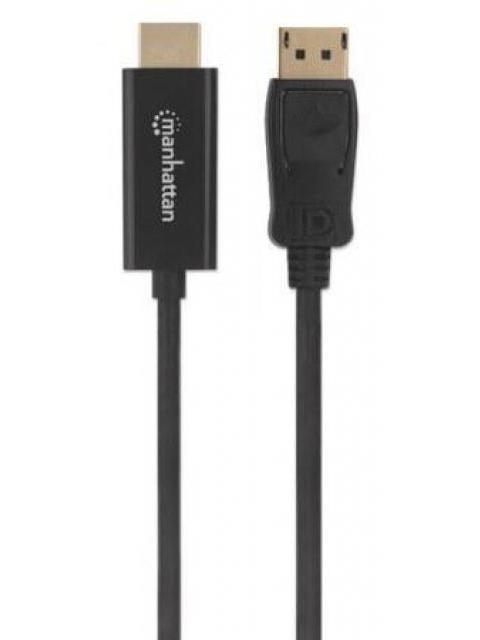 MANHATTAN CABLE DISPLAYPORT 1.1 MACHO - HDMI MACHO 1080P 1.8 METROS NEGRO
