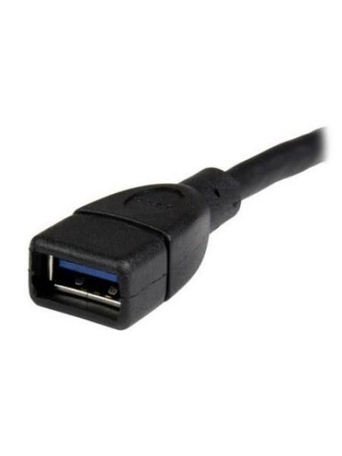 STARTECH  CABLE USB A 3.0 MACHO - USB A 3.0 HEMBRA 15CM NEGRO