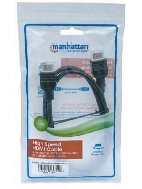 MANHATTAN CABLE HDMI MACHO - HDMI MACHO 4K 60HZ 1 METRO NEGRO