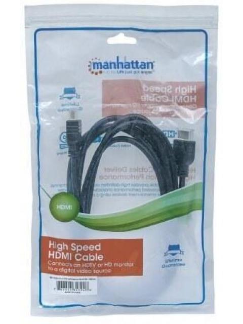 MANHATTAN CABLE HDMI MACHO - HDMI MACHO 4K 60HZ 3 METROS NEGRO