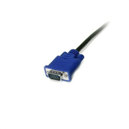 STARTECH  CABLE KVM ULTRA DELGADO 3 EN 1 2X PS-2 MACHO - 2X VGA MACHO 1.8 METROS NEGRO