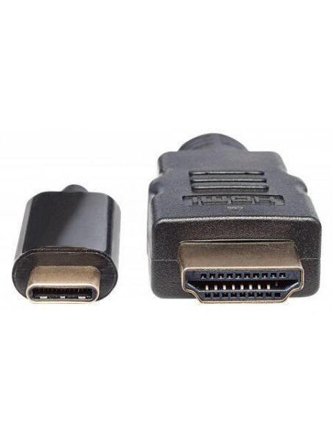 MANHATTAN CABLE HDMI MACHO - USB C MACHO 4K 30HZ 2 METROS NEGRO