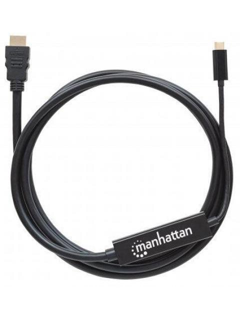 MANHATTAN CABLE HDMI MACHO - USB C MACHO 4K 30HZ 2 METROS NEGRO