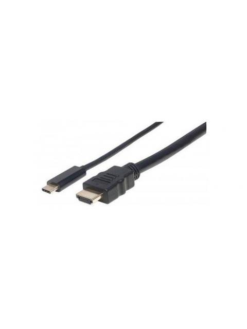 MANHATTAN CABLE USB C MACHO - HDMI MACHO 1 METRO NEGRO