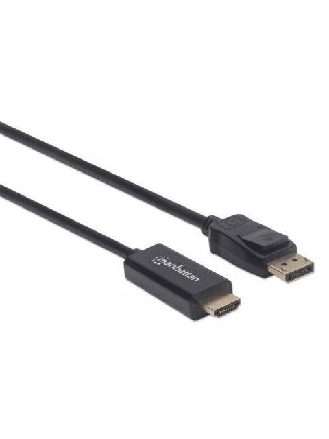 MANHATTAN CABLE DISPLAYPORT 1.1 MACHO - HDMI 1.2 MACHO FULL HD 60HZ 1 METRO NEGRO