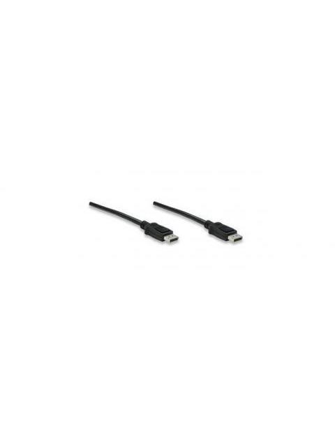MANHATTAN CABLE DISPLAYPORT 1.2 MACHO - DISPLAYPORT 1.2 MACHO 4K 60HZ 1.3 METROS NEGRO