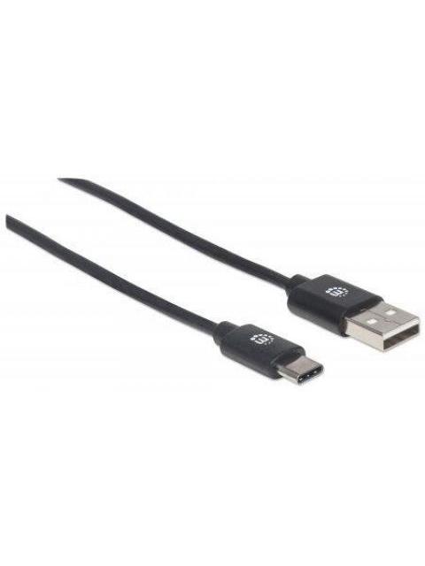 MANHATTAN USB A MACHO - USB C MACHO 2 METROS NEGRO