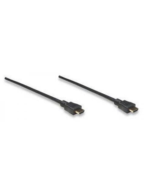 MANHATTAN CABLE HDMI DE ALTA VELOCIDAD HDMI MACHO - HDMI MACHO 1080P 3D 10 METROS NEGRO