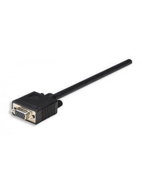 MANHATTAN CABLE PARA MONITOR SVGA 8MM HD15 MACHO - HD15 HEMBRA 1.8 METROS NEGRO