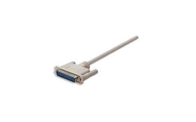 MANHATTAN CABLE PARA IMPRESORA NULL MODEM-SERIAL DB9 HEMBRA - DB25 MACHO 1.8 METROS GRIS