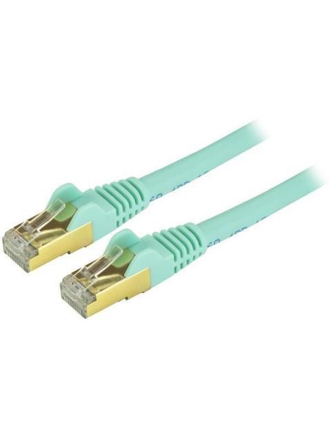CABLE PATCH STARTECH CAT6A RJ-45 MACHO 10.6M TURQUESA C6ASPAT35AQ