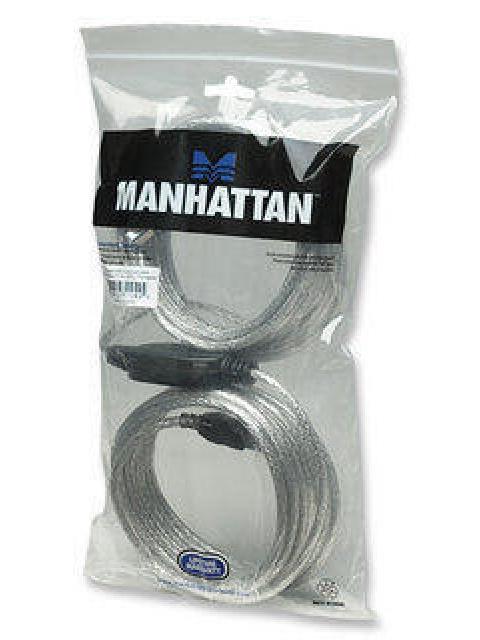 MANHATTAN CABLE USB A MACHO - USB B MACHO 11 METROS PLATA